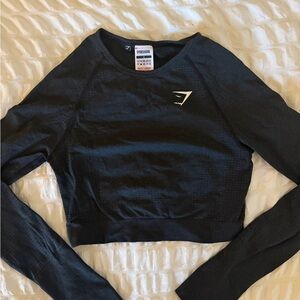 Gymshark Black Long Sleeve Crop Top